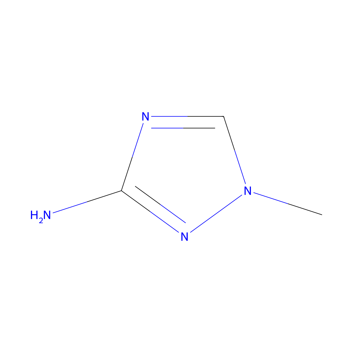 1-Methyl-1H-1,2,4-triazol-3-amine molecular structure, CAS 49607-51-4