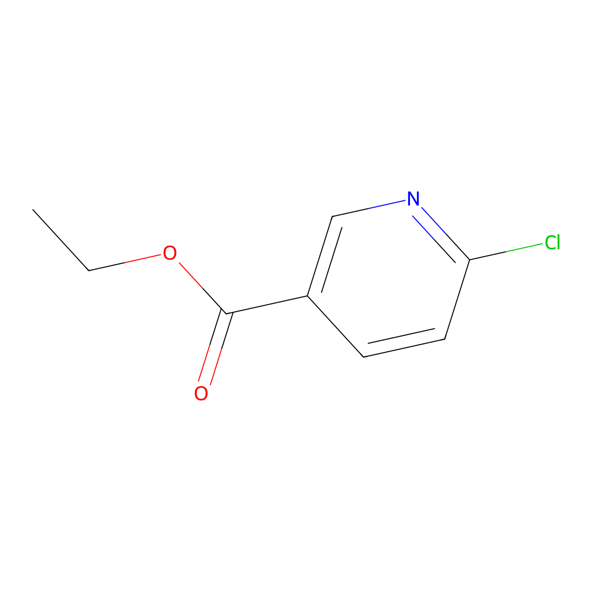 Ethyl 6-chloronicotinate molecular structure, CAS 49608-01-7