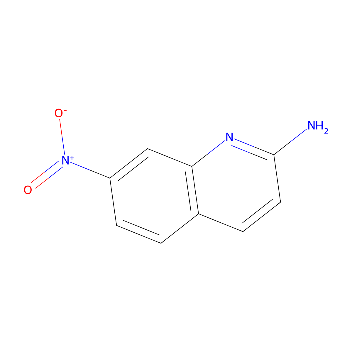 7-Nitroquinolin-2-amine molecular structure, CAS 49609-04-3