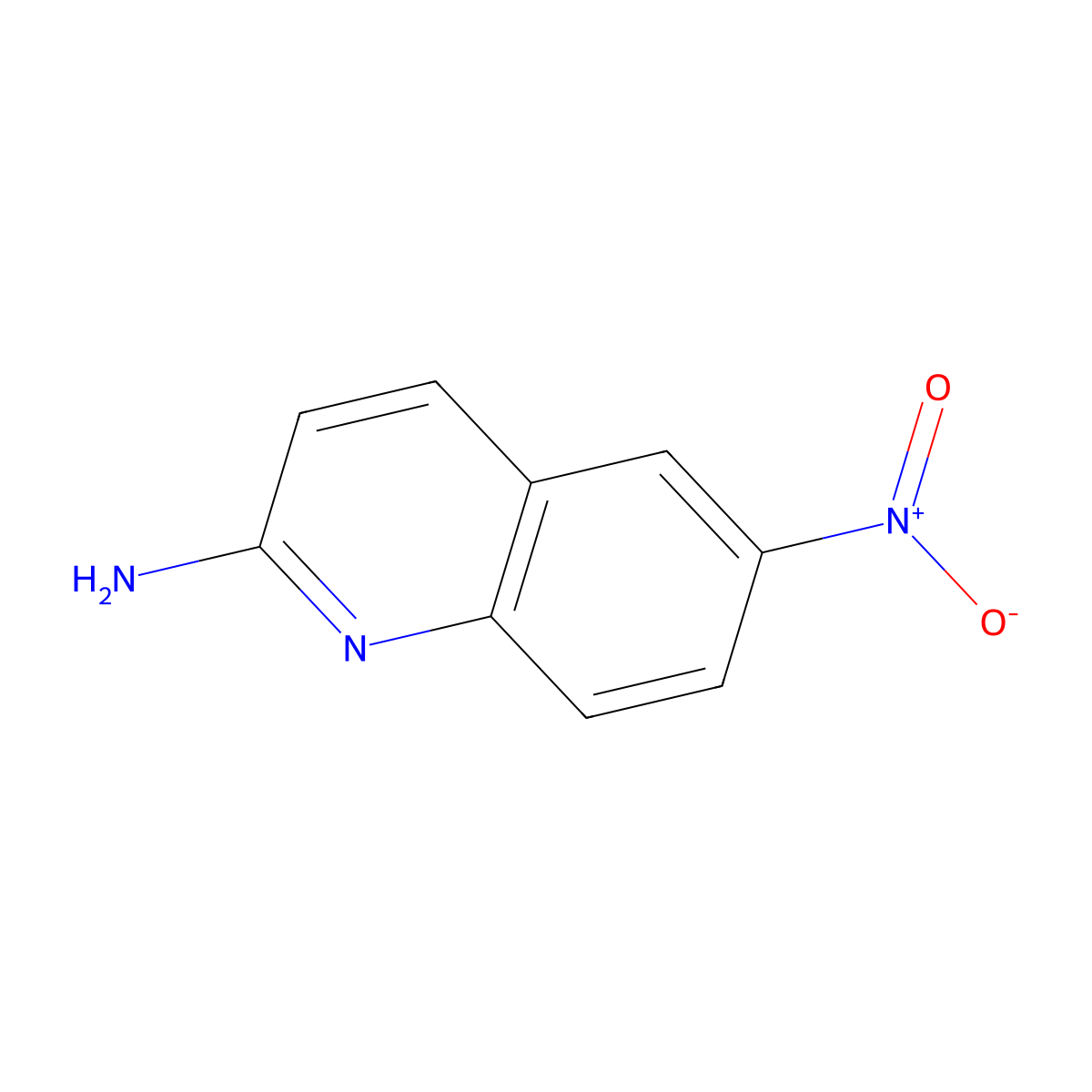 6-Nitroquinolin-2-amine molecular structure, CAS 49609-07-6