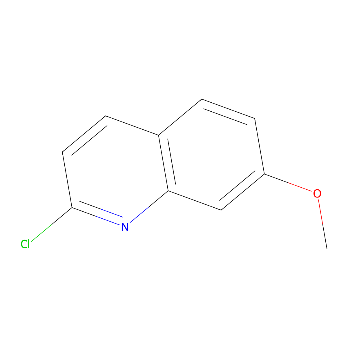 2-Chloro-7-methoxyquinoline molecular structure, CAS 49609-15-6