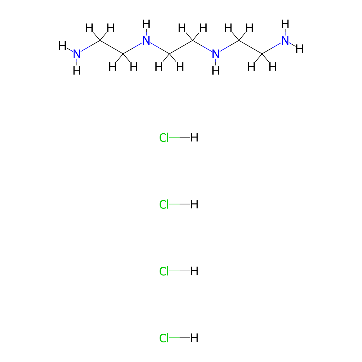 Trientine Tetrahydrochloride molecular structure, CAS 4961-40-4