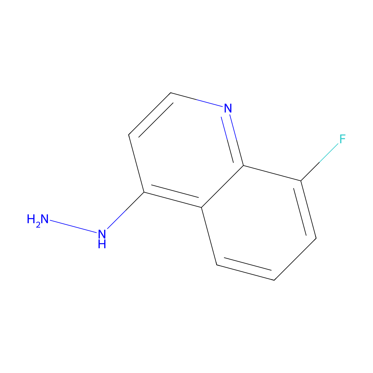 8-Fluoro-4-hydrazinoquinoline molecular structure, CAS 49611-99-6