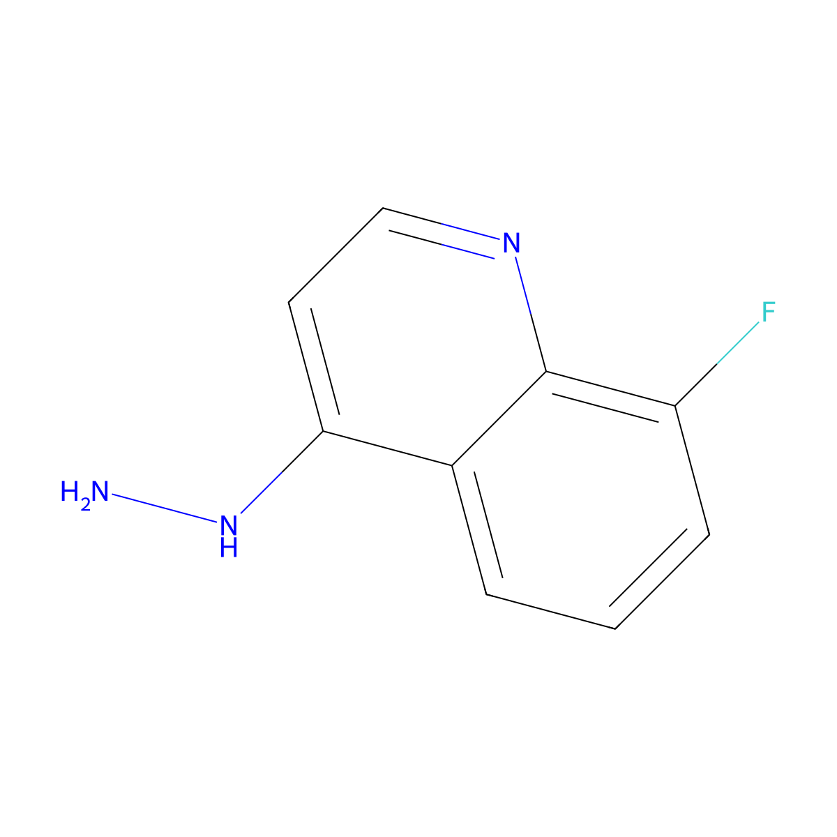 8-Fluoro-4-hydrazinoquinoline molecular structure, CAS 49611-99-6