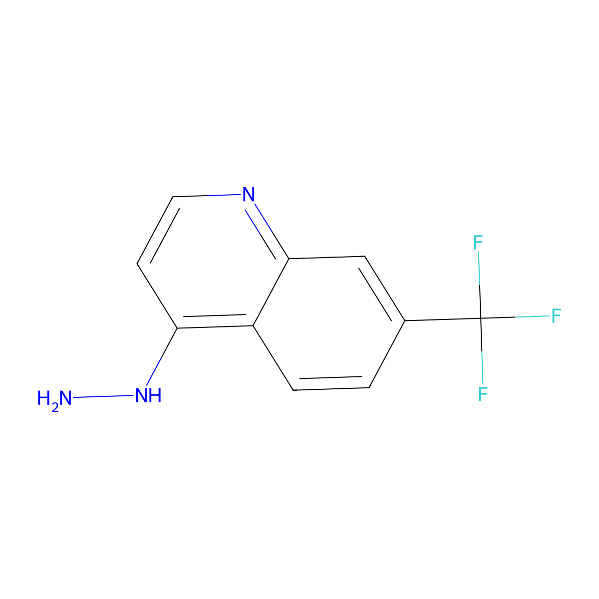 4-Hydrazinyl-7-(trifluoromethyl)quinoline molecular structure, CAS 49612-01-3