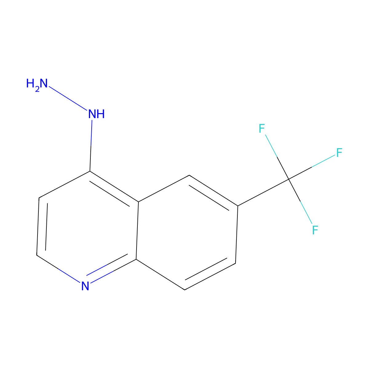 4-Hydrazinyl-6-(trifluoromethyl)quinoline molecular structure, CAS 49612-02-4