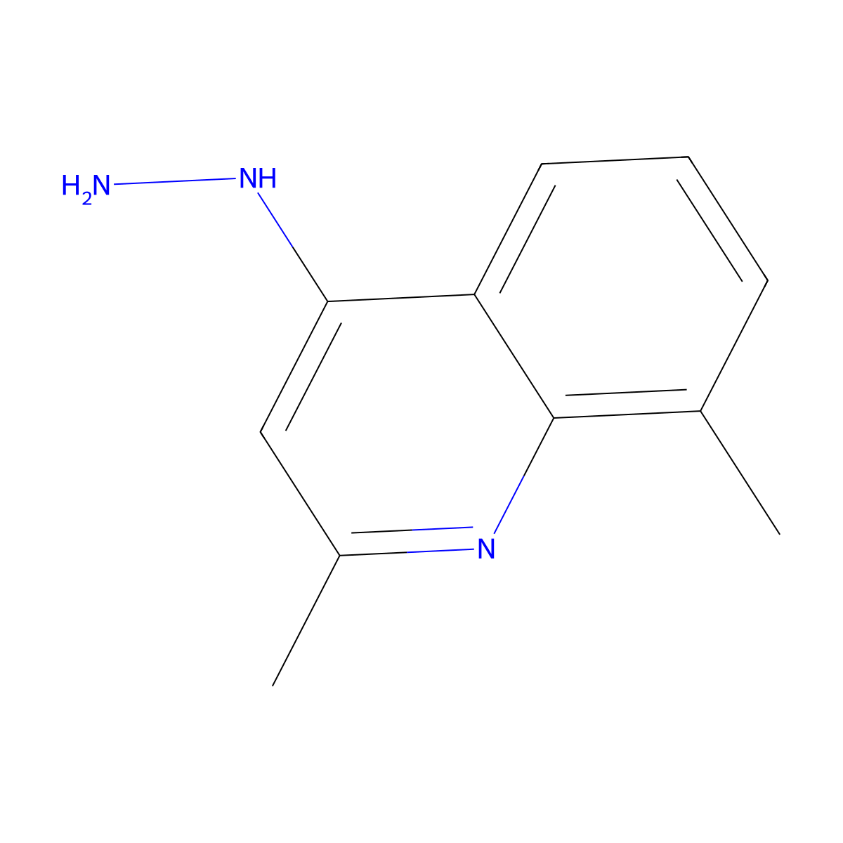 4-Hydrazino-2,8-dimethylquinoline molecular structure, CAS 49612-06-8