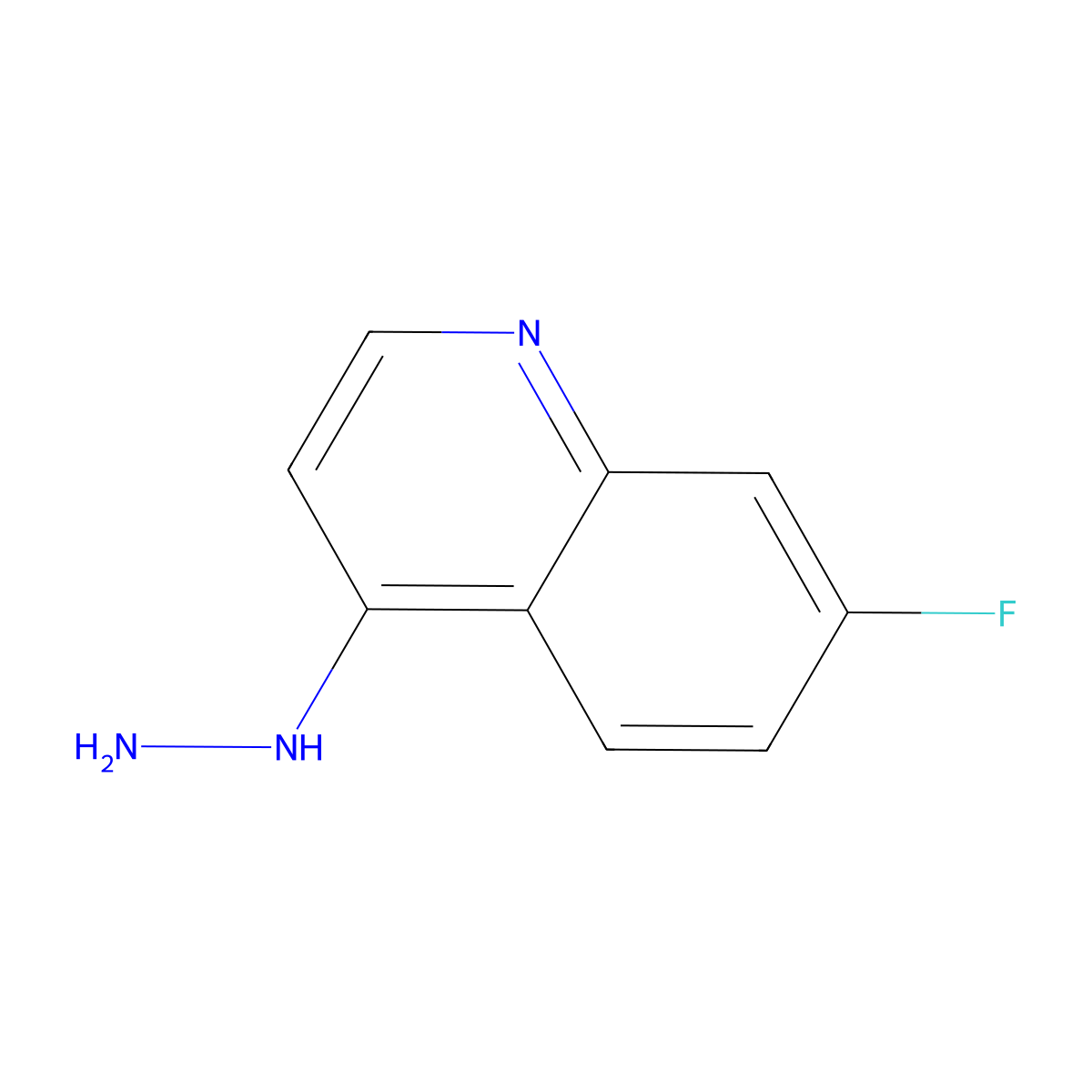 7-Fluoro-4-hydrazinylquinoline molecular structure, CAS 49612-08-0