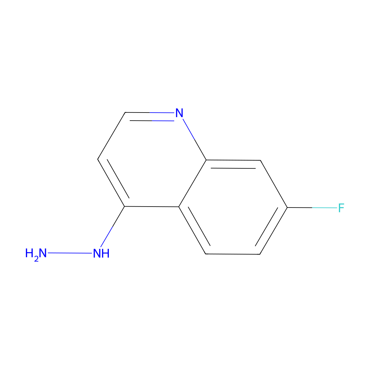 7-Fluoro-4-hydrazinylquinoline molecular structure, CAS 49612-08-0