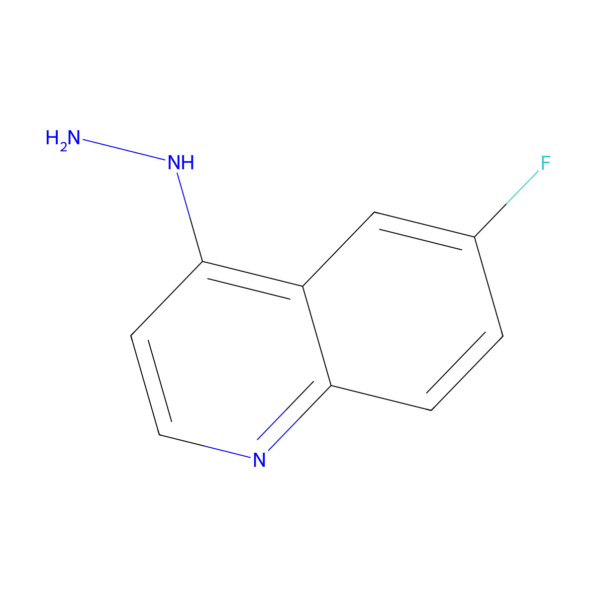 6-Fluoro-4-hydrazinoquinoline molecular structure, CAS 49612-09-1