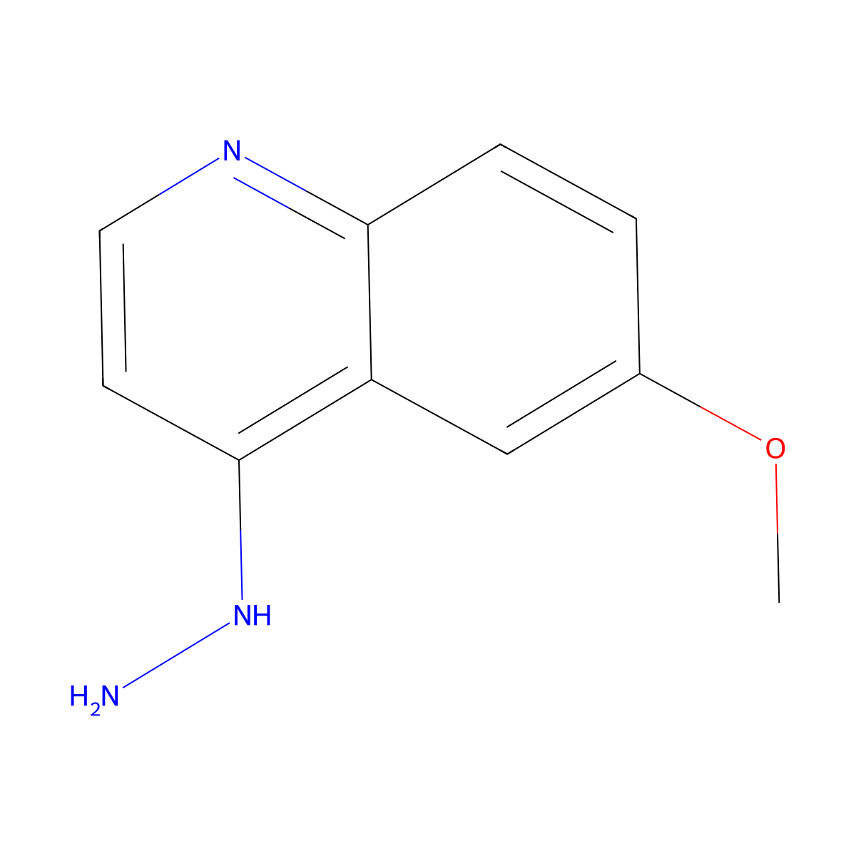 4-Hydrazinyl-6-methoxyquinoline molecular structure, CAS 49612-21-7