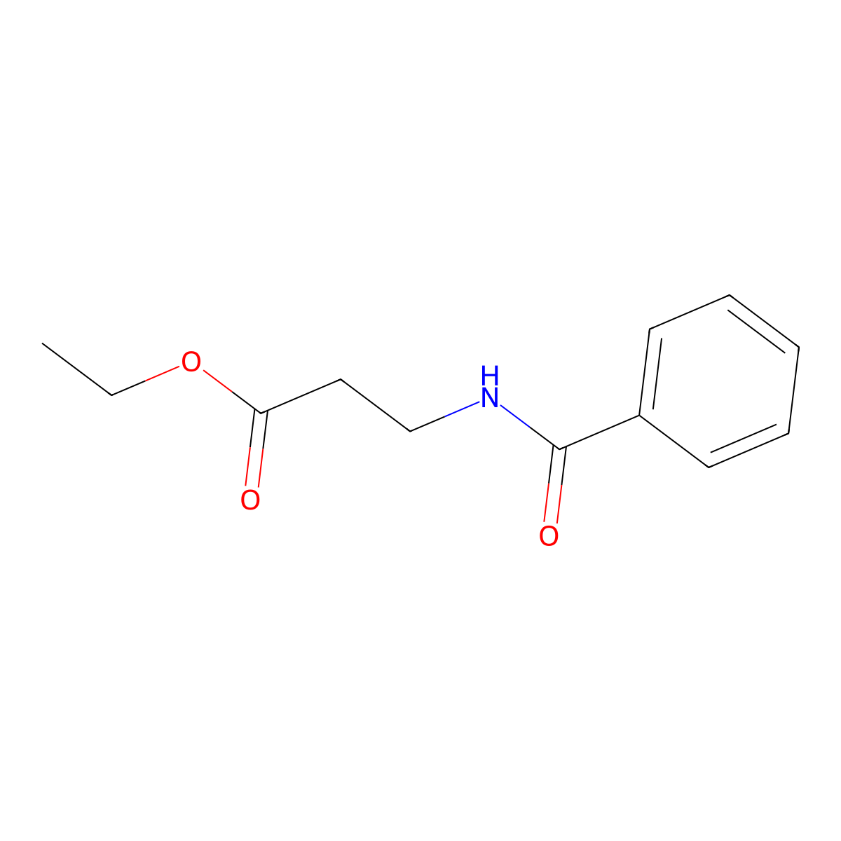 Ethyl 3-benzamidopropanoate molecular structure, CAS 49615-28-3
