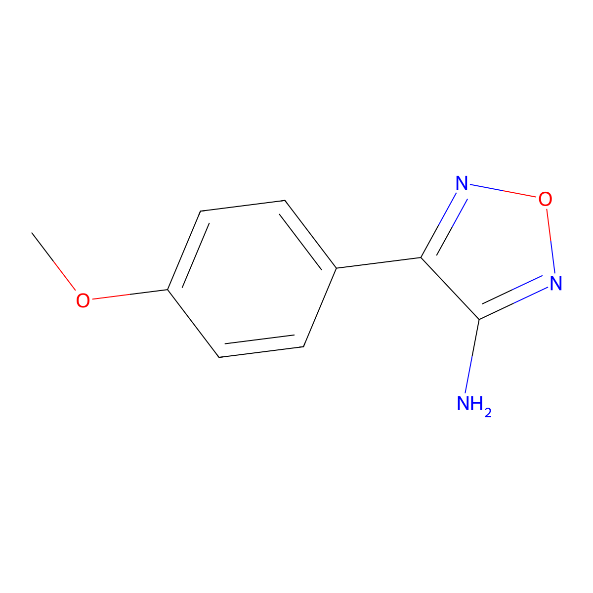 4-(4-Methoxyphenyl)-1,2,5-oxadiazol-3-amine molecular structure, CAS 49615-69-2