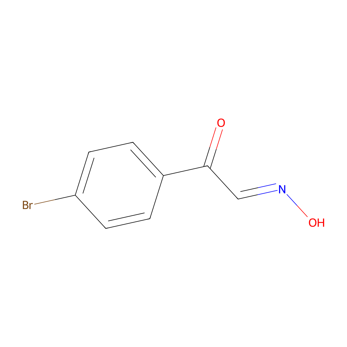 (4-Bromo-phenyl)-oxo-acetaldehyde oxime molecular structure, CAS 49615-87-4