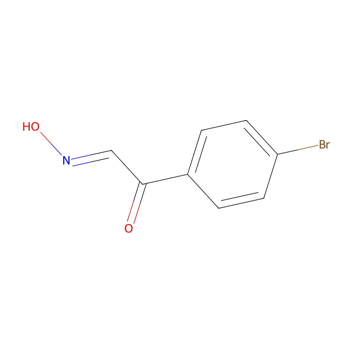 (4-Bromo-phenyl)-oxo-acetaldehyde oxime molecular structure, CAS 49615-87-4