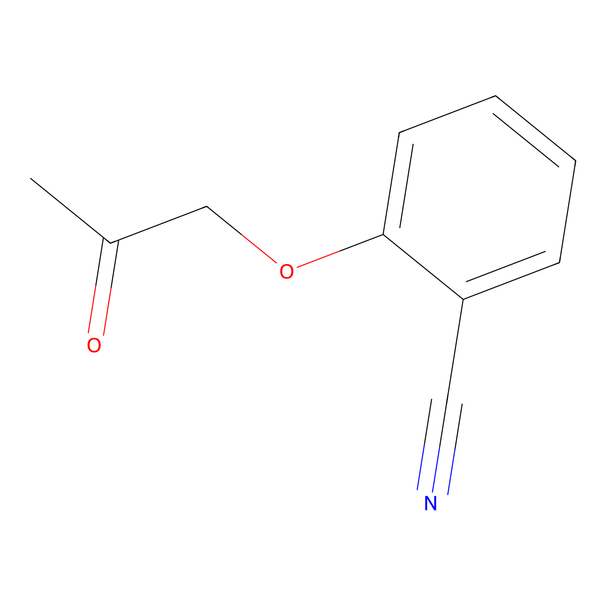 2-(2-Oxopropoxy)benzonitrile molecular structure, CAS 49615-91-0