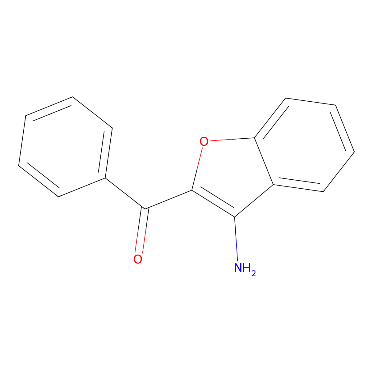 (3-Amino-1-benzofuran-2-yl)(phenyl)methanone molecular structure, CAS 49615-93-2
