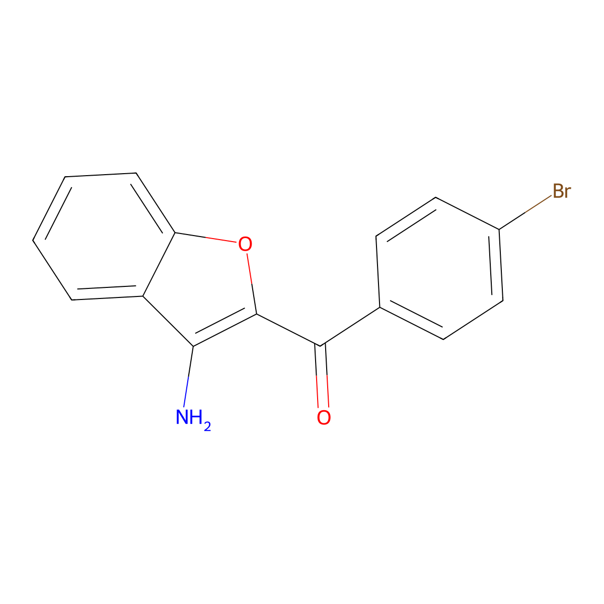 (3-Amino-1-benzofuran-2-YL)(4-bromophenyl)methanone molecular structure, CAS 49615-94-3