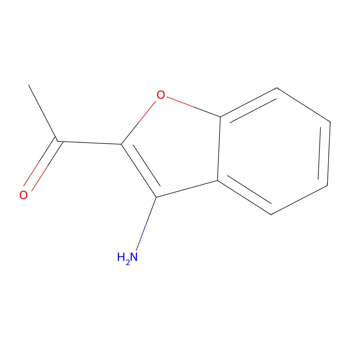 1-(3-Amino-1-benzofuran-2-yl)ethanone molecular structure, CAS 49615-96-5