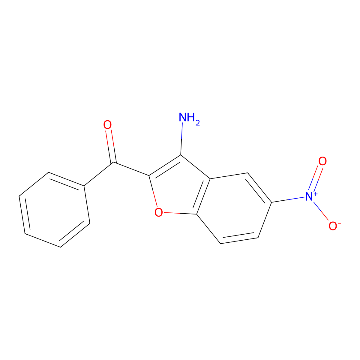(3-Amino-5-nitro-1-benzofuran-2-yl)-phenylmethanone molecular structure, CAS 49615-98-7
