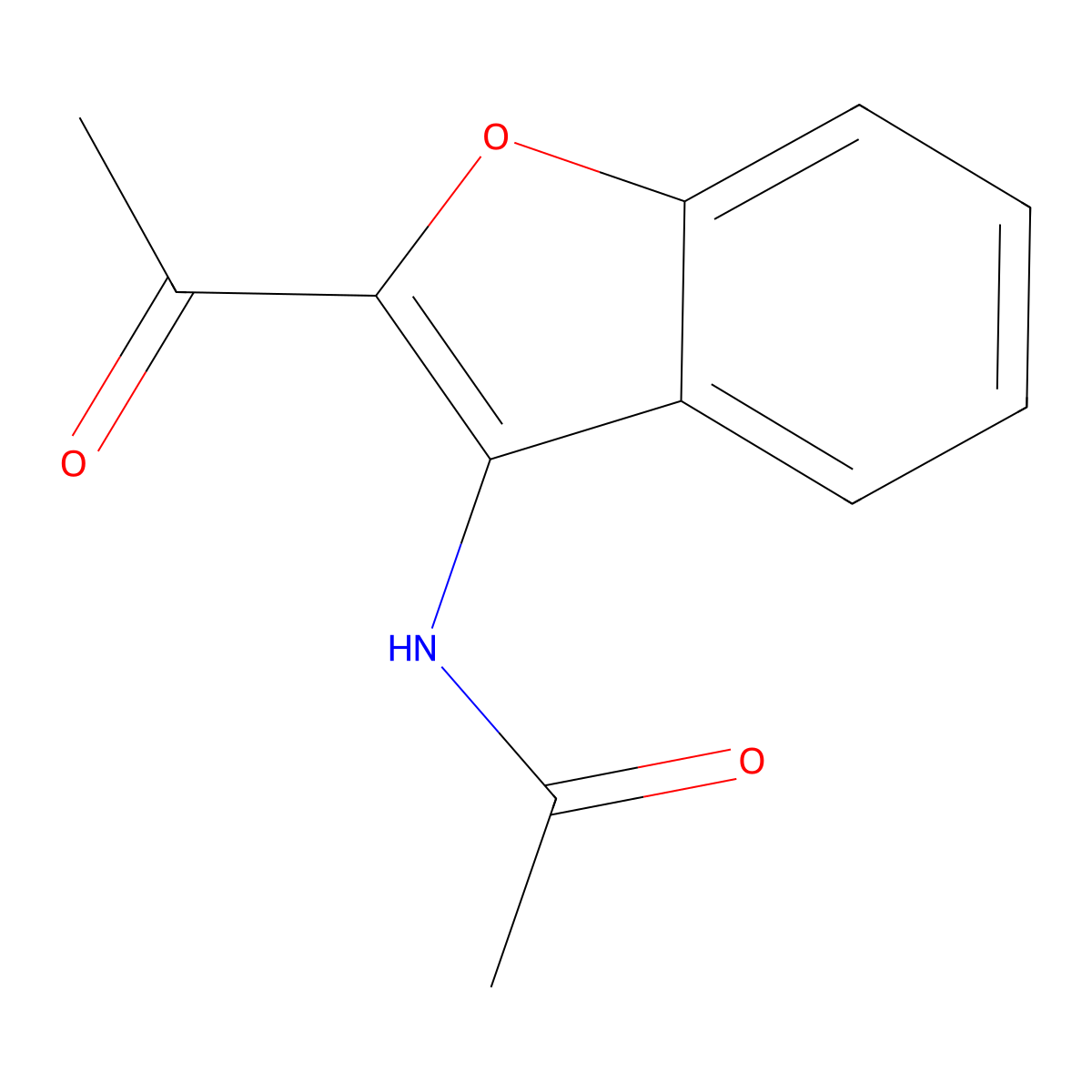 N-(2-Acetyl-1-benzofuran-3-yl)acetamide molecular structure, CAS 49616-03-7