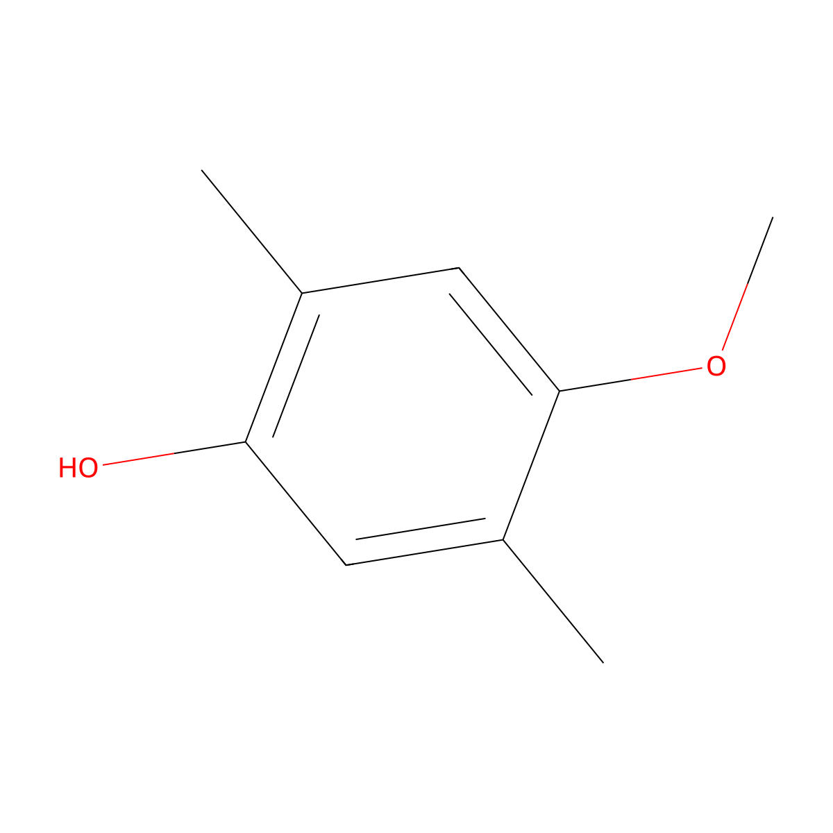 4-Methoxy-2,5-dimethylphenol molecular structure, CAS 4962-28-1