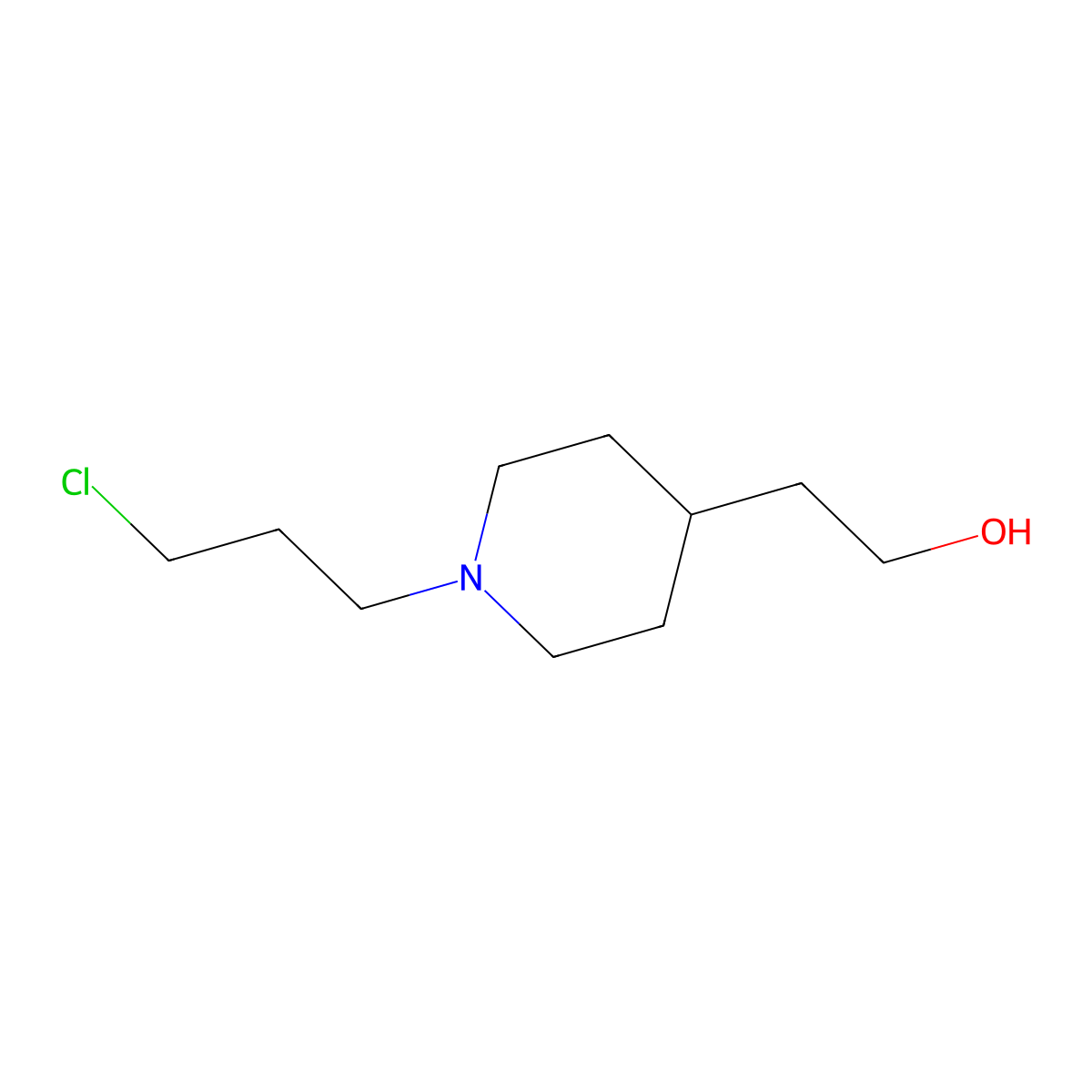 2-(1-(3-Chloropropyl)piperidin-4-yl)ethanol molecular structure, CAS 49620-32-8