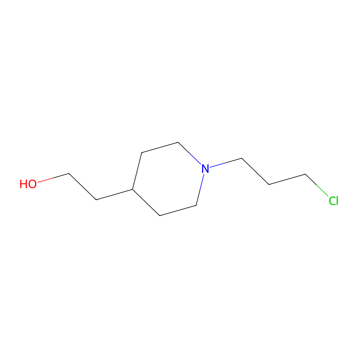 2-(1-(3-Chloropropyl)piperidin-4-yl)ethanol molecular structure, CAS 49620-32-8