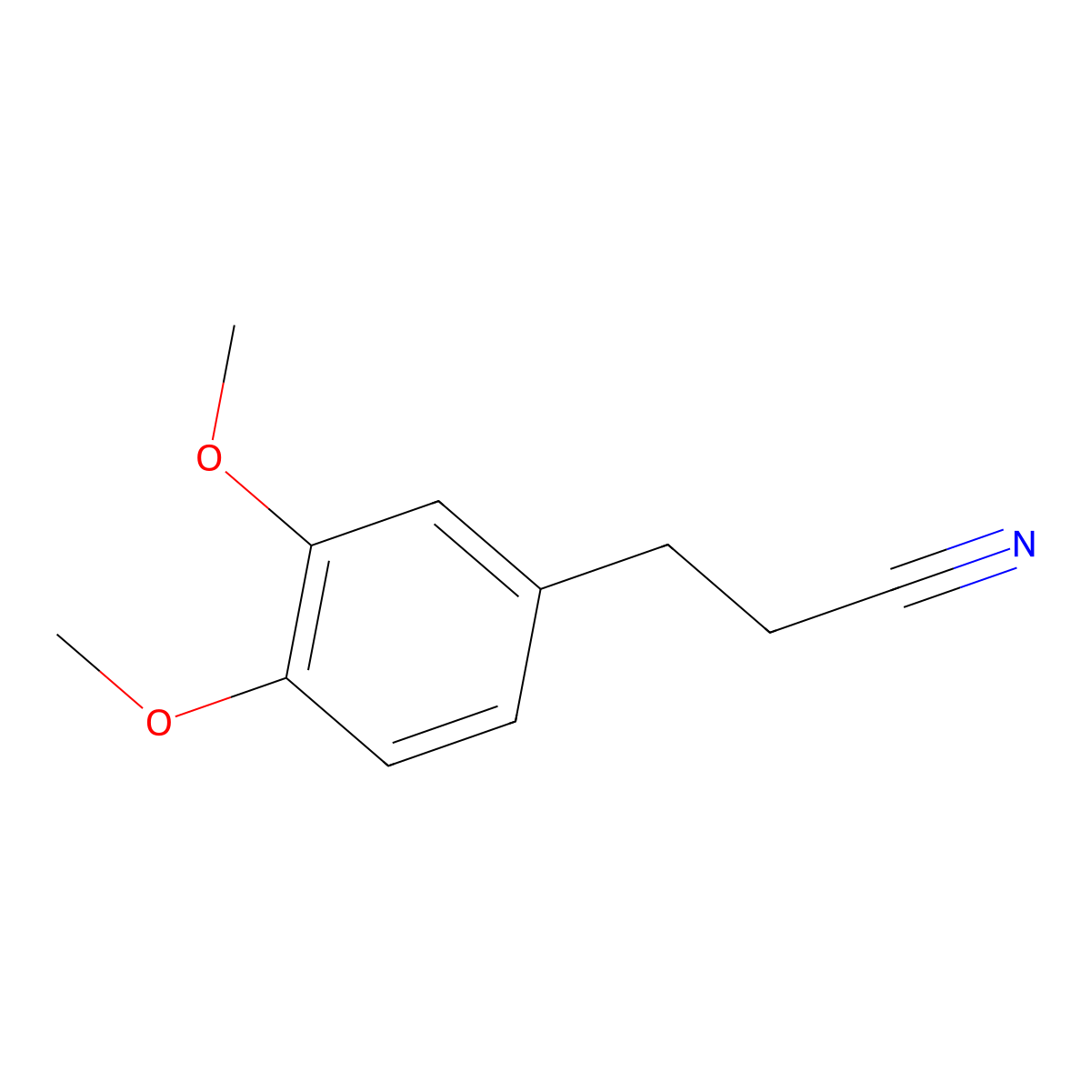 3-(3,4-Dimethoxyphenyl)propanenitrile molecular structure, CAS 49621-56-9
