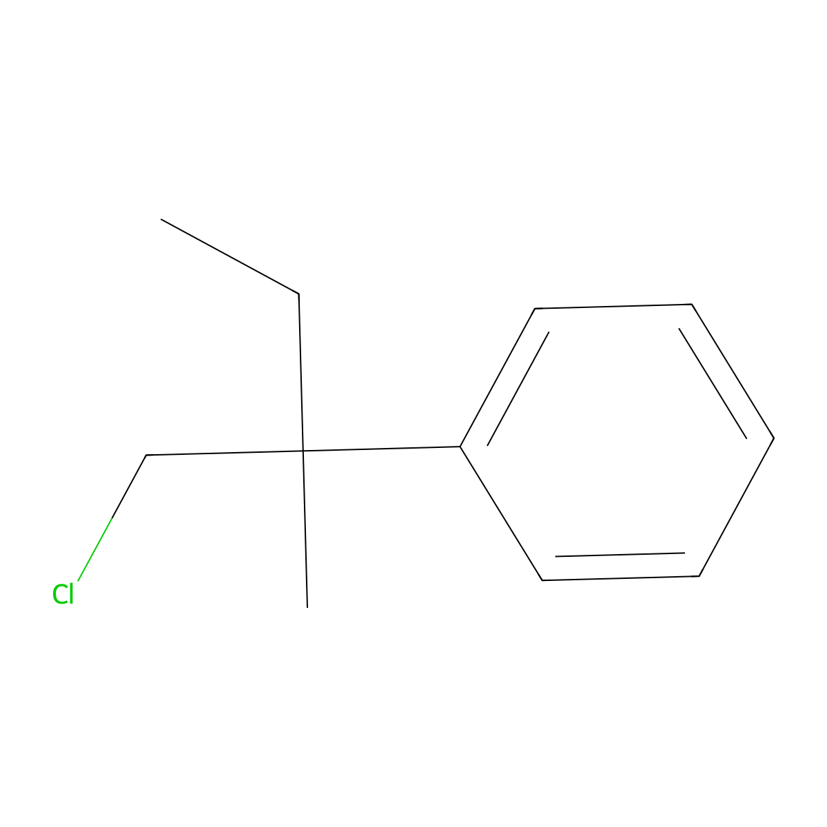 (1-Chloro-2-methylbutan-2-yl)benzene molecular structure, CAS 49623-36-1