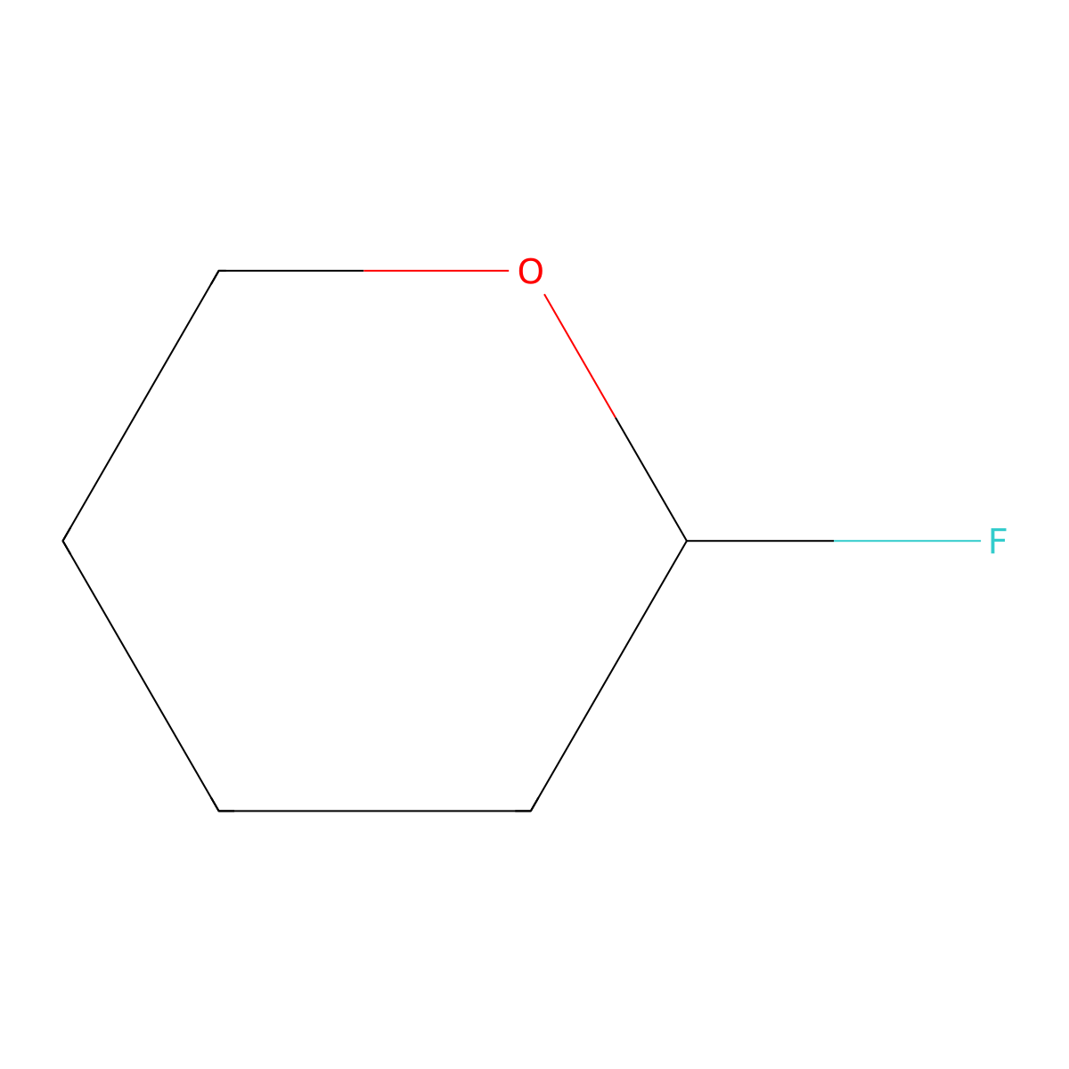 2-Fluorooxane molecular structure, CAS 49624-41-1