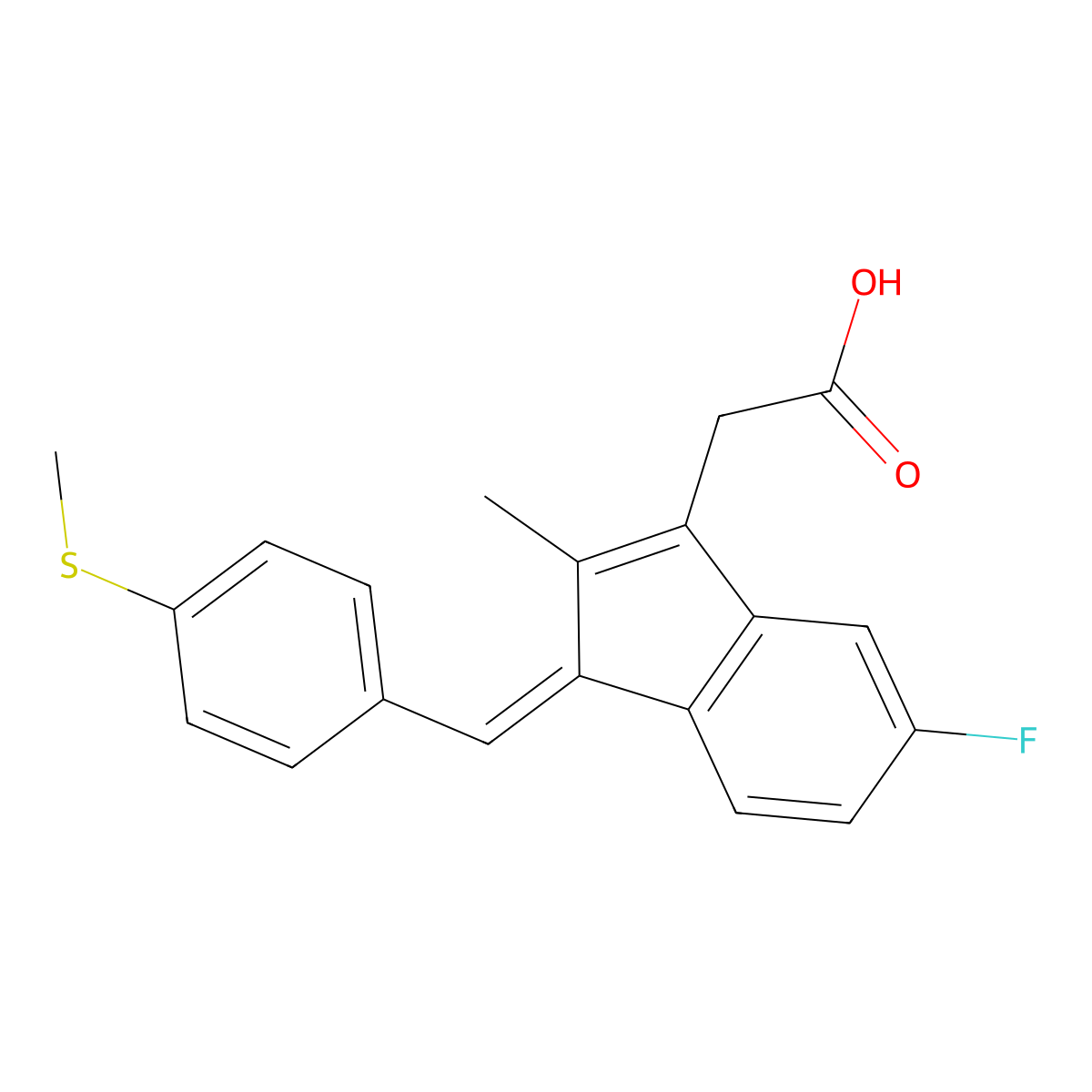 Sulindac Sulfide molecular structure, CAS 49627-27-2