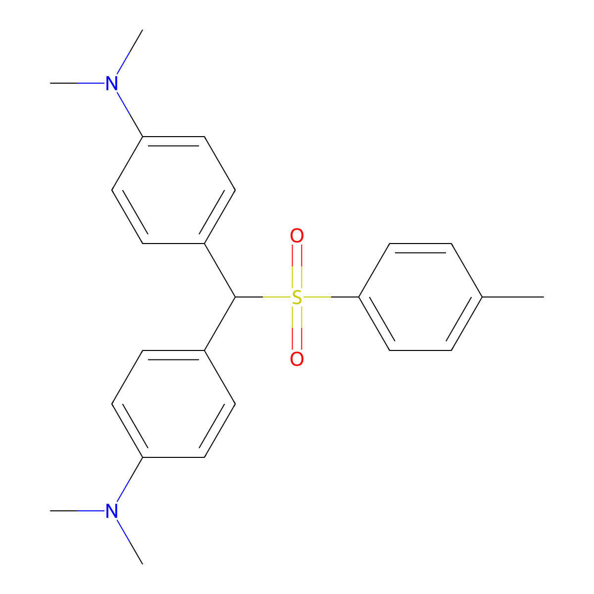 Benzenamine, 4,4'-(((4-methylphenyl)sulfonyl)methylene)bis(N,N-dimethyl- molecular structure, CAS 49630-05-9