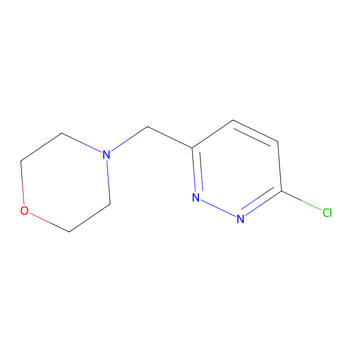 4-((6-Chloropyridazin-3-yl)methyl)morpholine molecular structure, CAS 49631-14-3