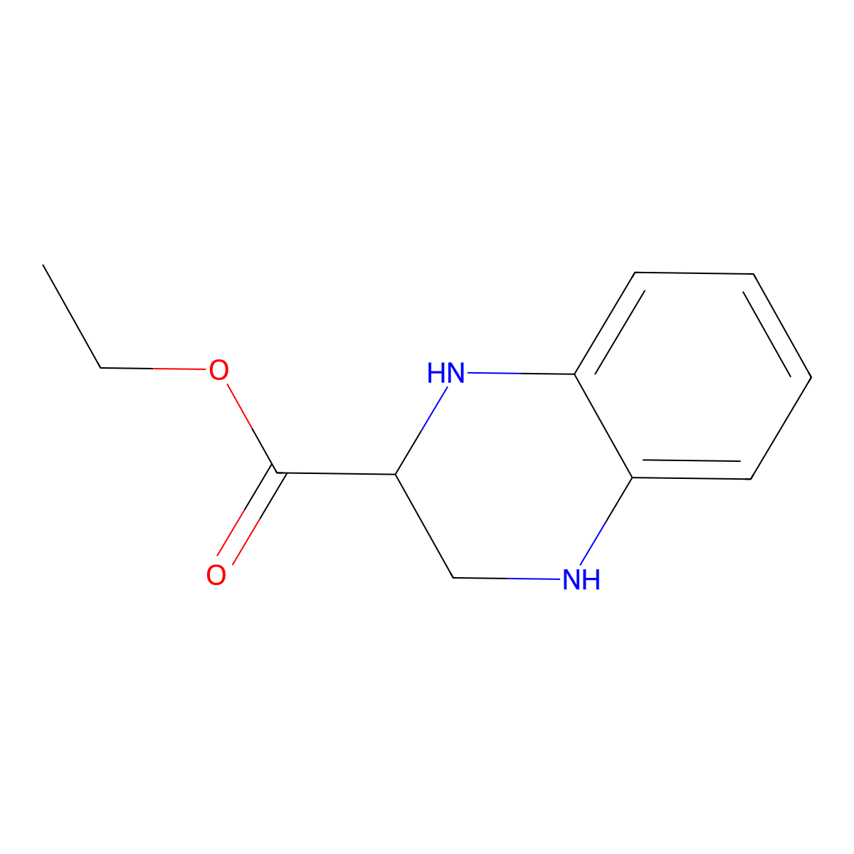 Ethyl 1,2,3,4-tetrahydroquinoxaline-2-carboxylate molecular structure, CAS 49633-42-3