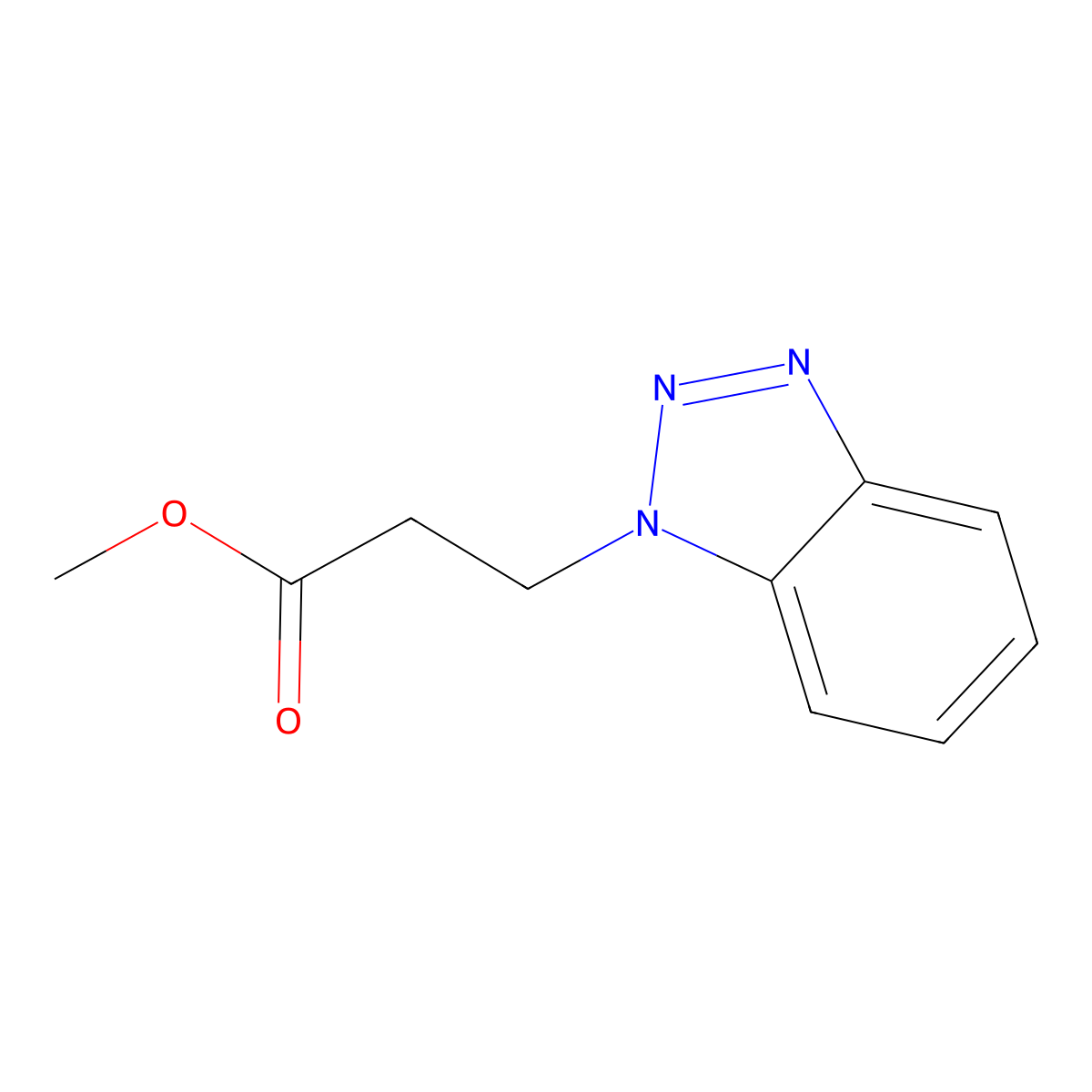 Methyl 3-(1h-1,2,3-benzotriazol-1-yl)propanoate molecular structure, CAS 49636-60-4