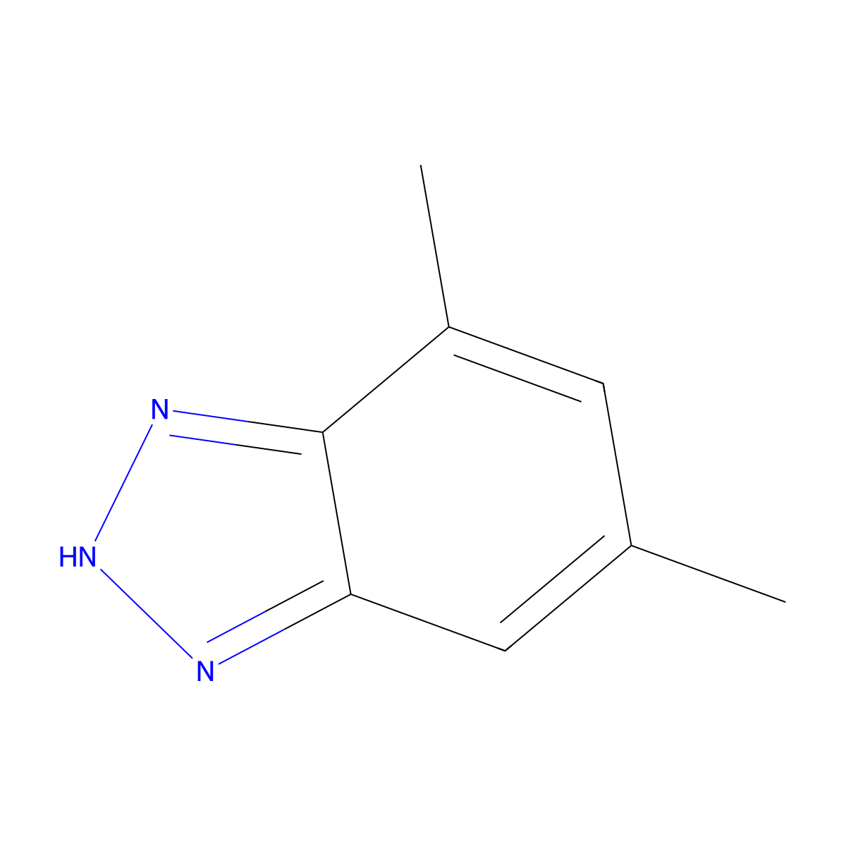 4,6-Dimethyl-1H-1,2,3-benzotriazole molecular structure, CAS 49636-63-7