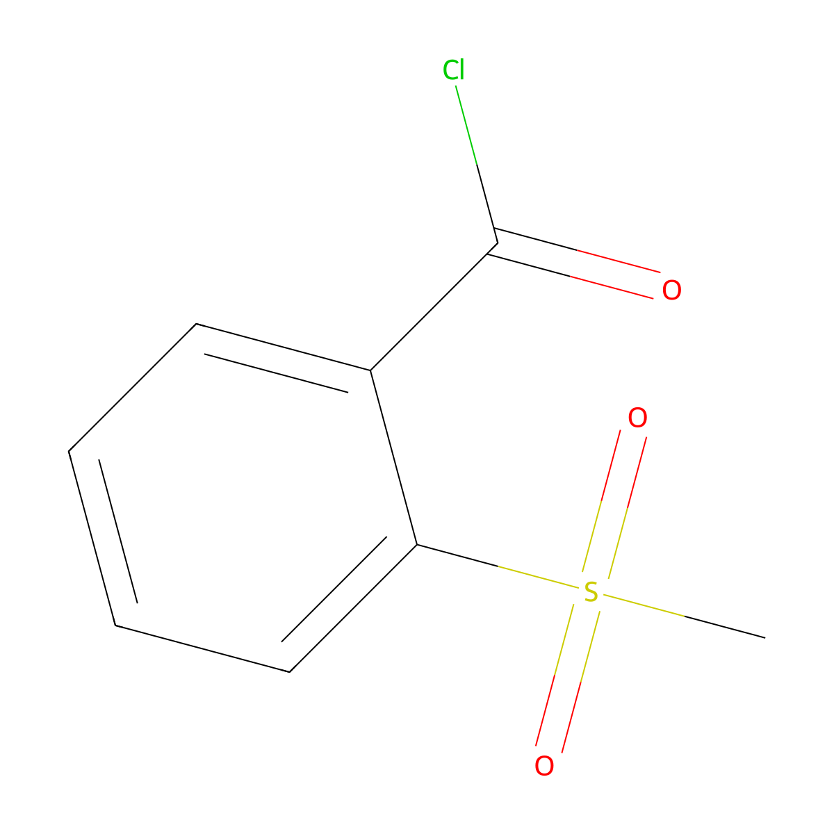 2-(Methylsulfonyl)benzoyl chloride molecular structure, CAS 49639-13-6