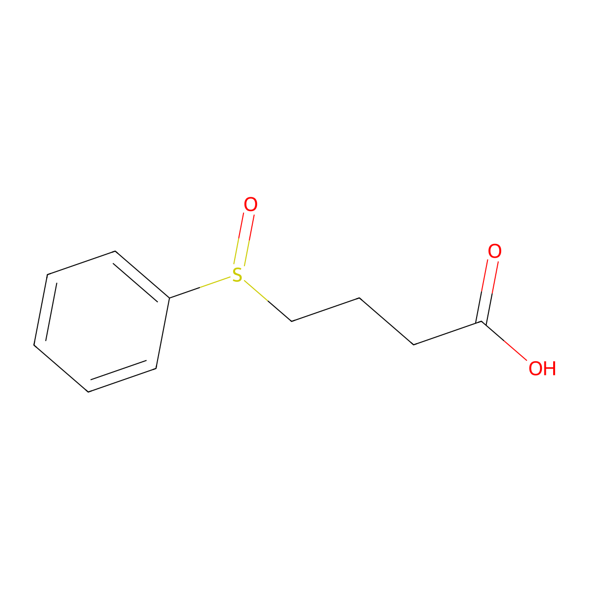 4-(Benzenesulfinyl)butanoic acid molecular structure, CAS 49639-32-9