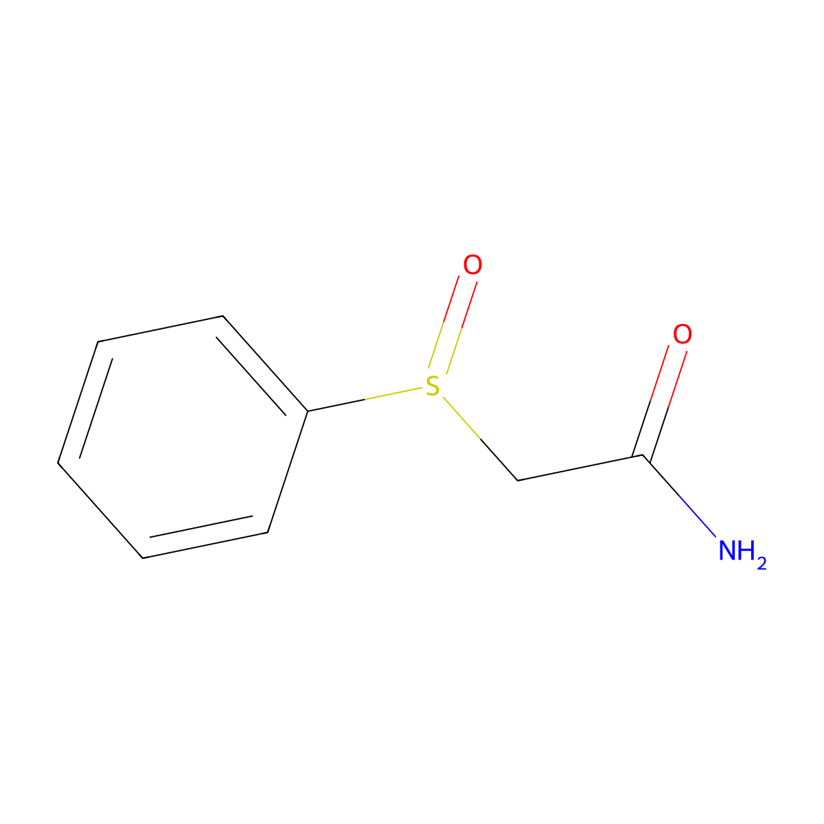 2-(Phenylsulfinyl)acetamide molecular structure, CAS 49639-34-1