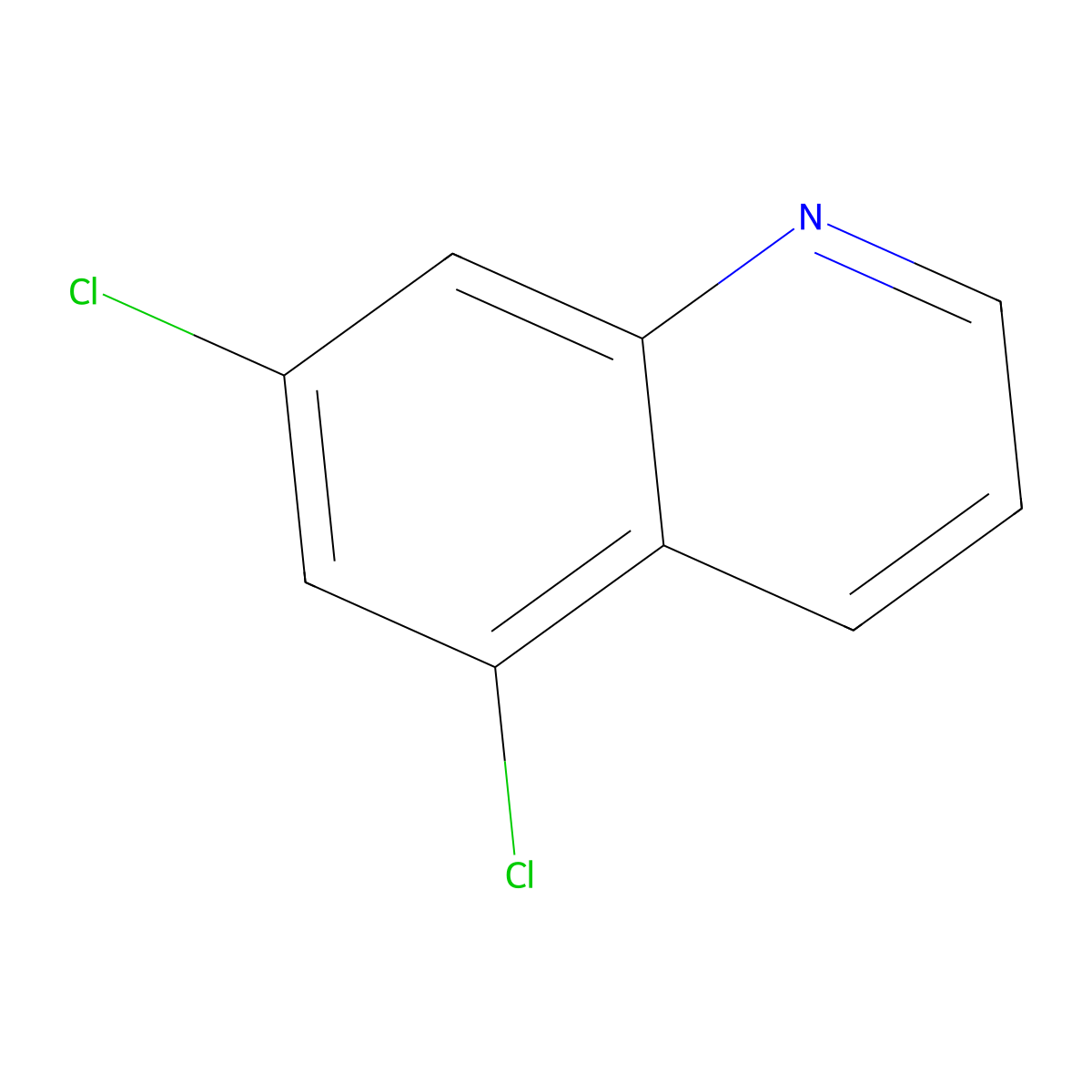 5,7-Dichloroquinoline molecular structure, CAS 4964-77-6