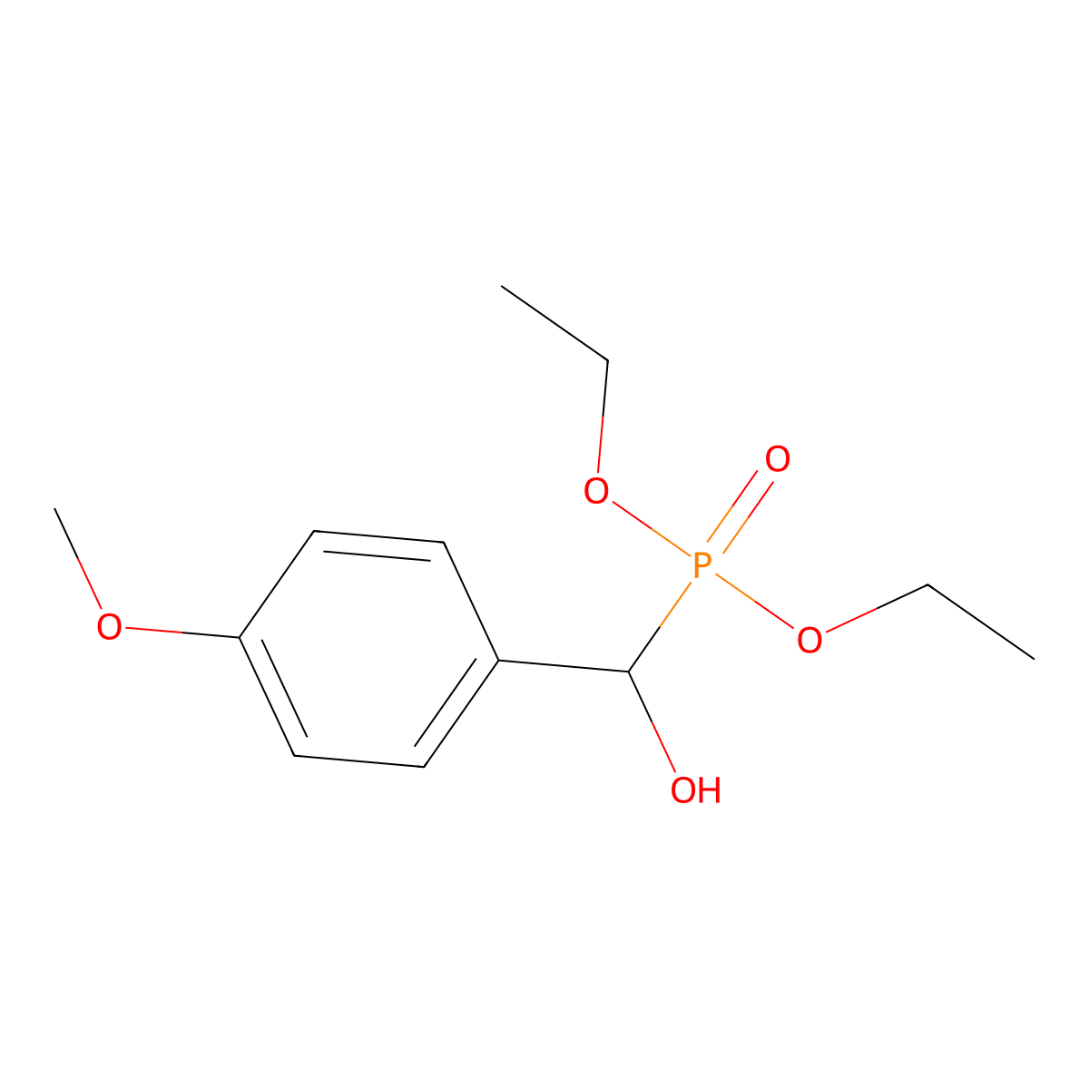 Diethoxyphosphoryl-(4-methoxyphenyl)methanol molecular structure, CAS 49640-96-2