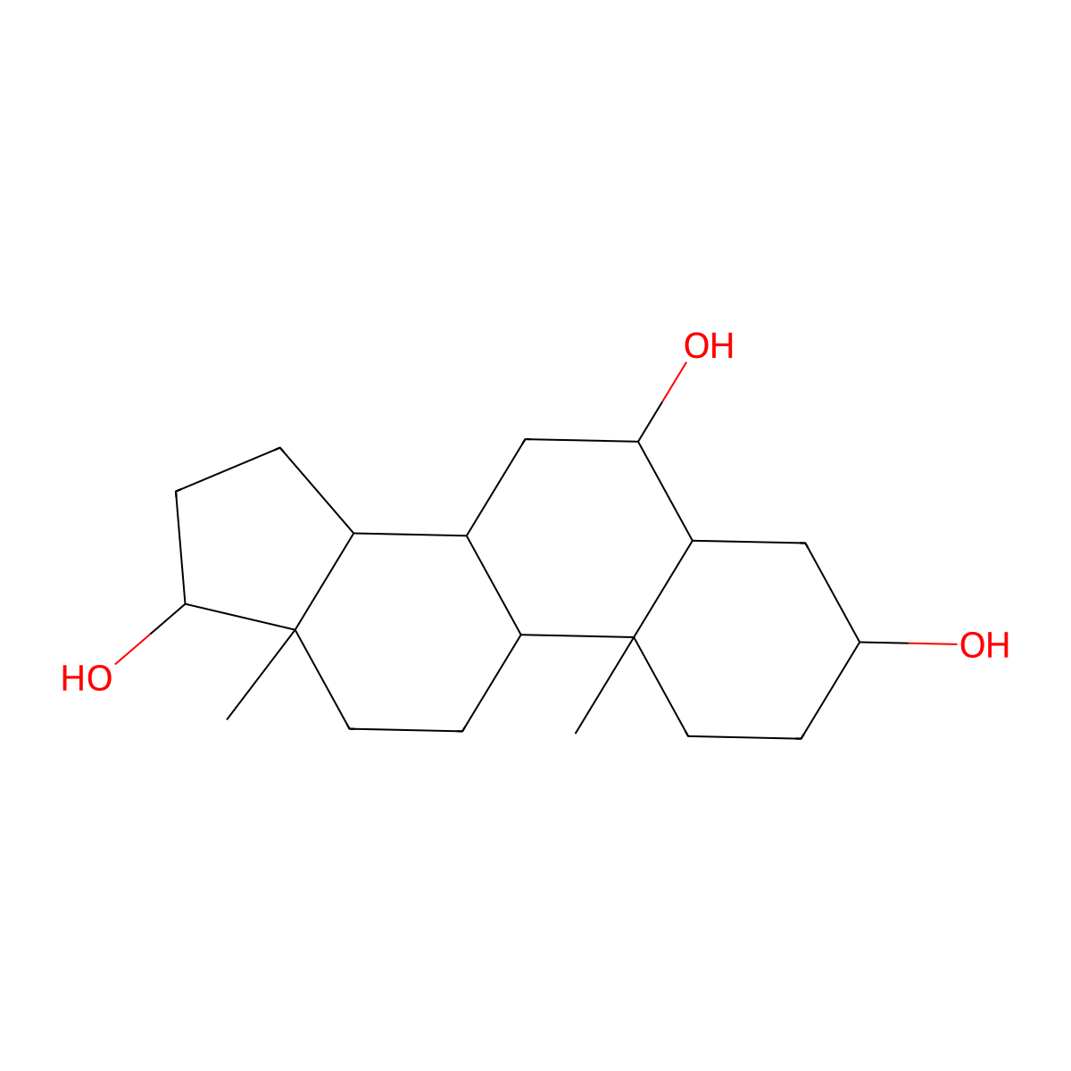 5alpha-Androstane-3beta,6alpha,17beta-triol molecular structure, CAS 49644-04-4