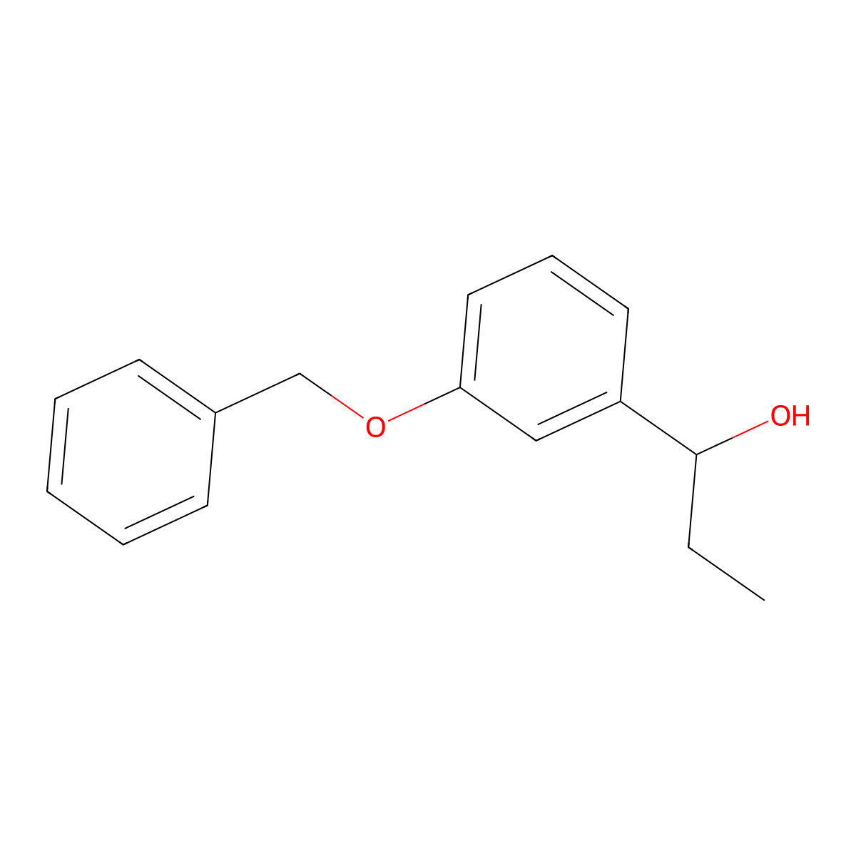 rac-1-(3-Benzyloxyphenyl)-1-propanol molecular structure, CAS 49646-55-1