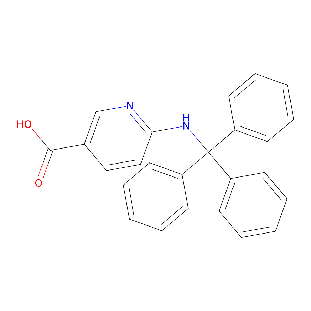 6-Tritylamino-nicotinic acid molecular structure, CAS 49647-10-1