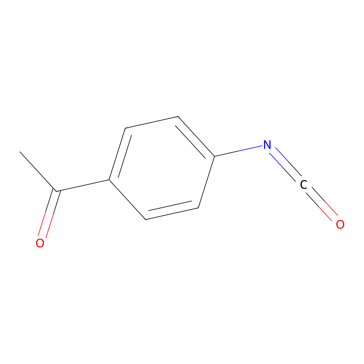 4-Acetylphenyl isocyanate molecular structure, CAS 49647-20-3