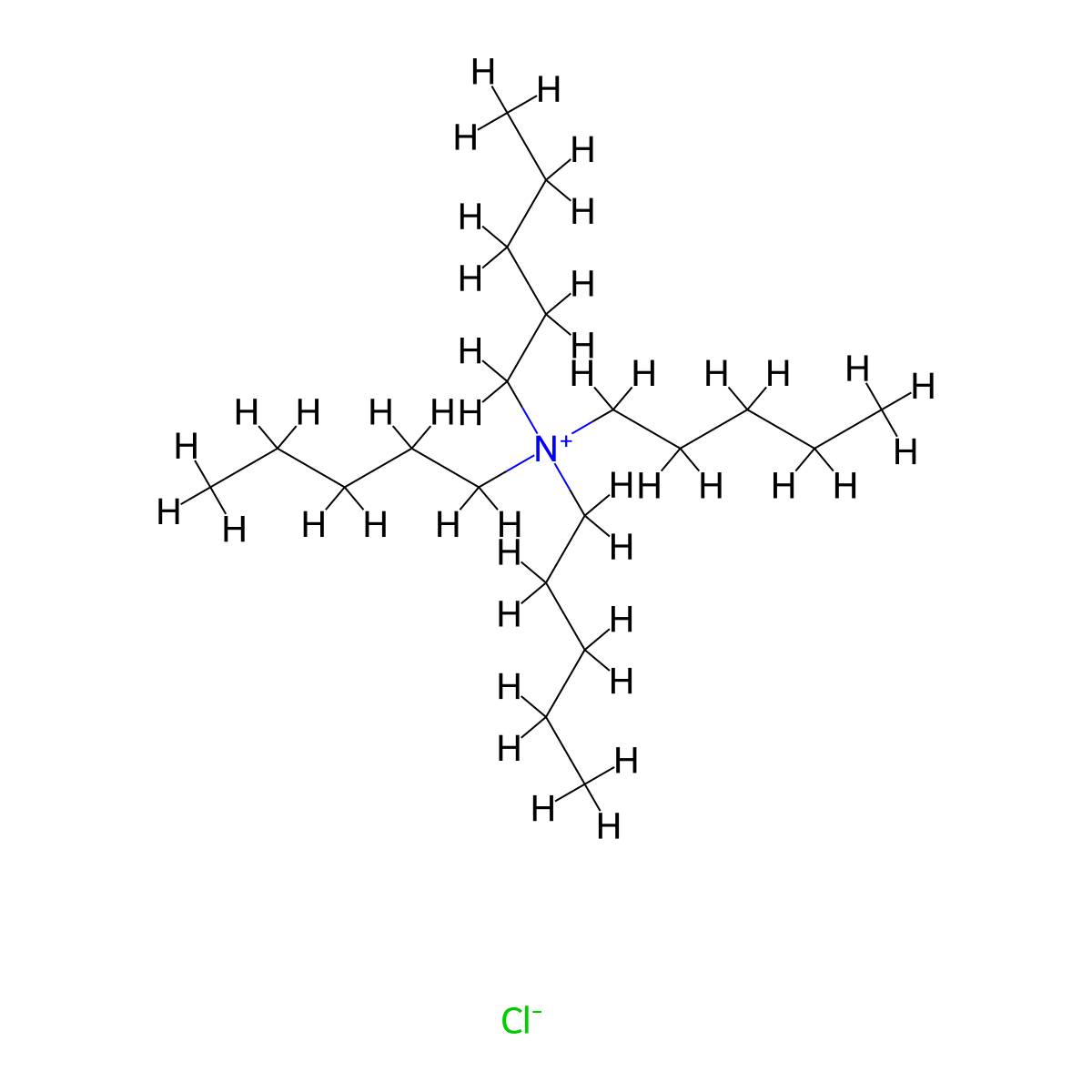 1-Pentanaminium, N,N,N-tripentyl-, chloride (1:1) molecular structure, CAS 4965-17-7
