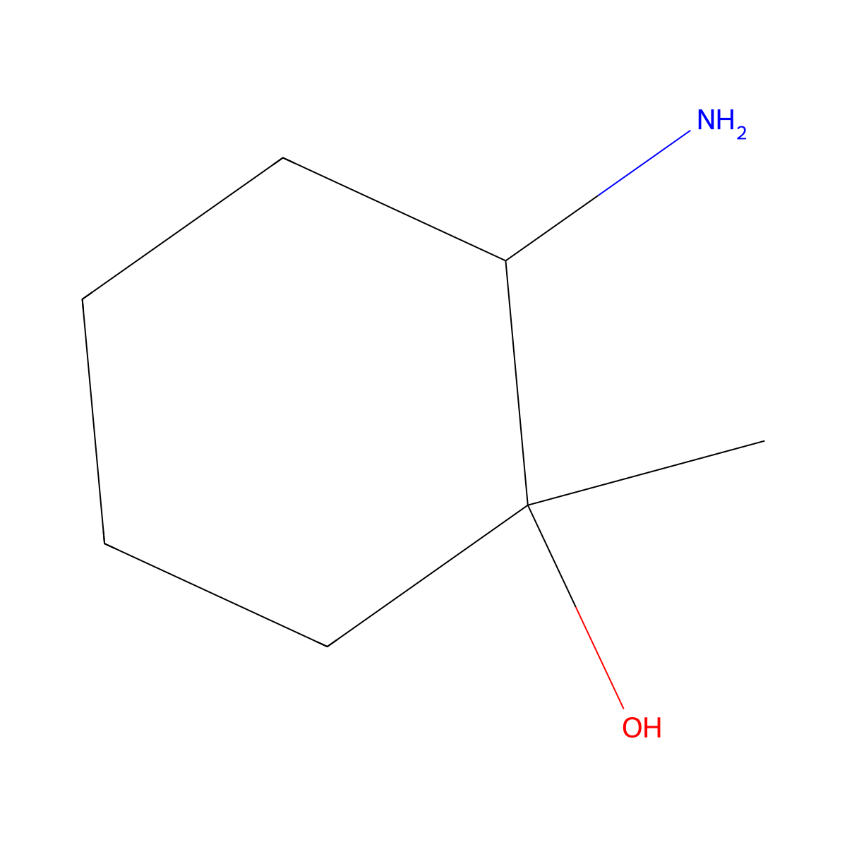rac-(1R,2R)-2-amino-1-methylcyclohexan-1-ol molecular structure, CAS 4965-24-6