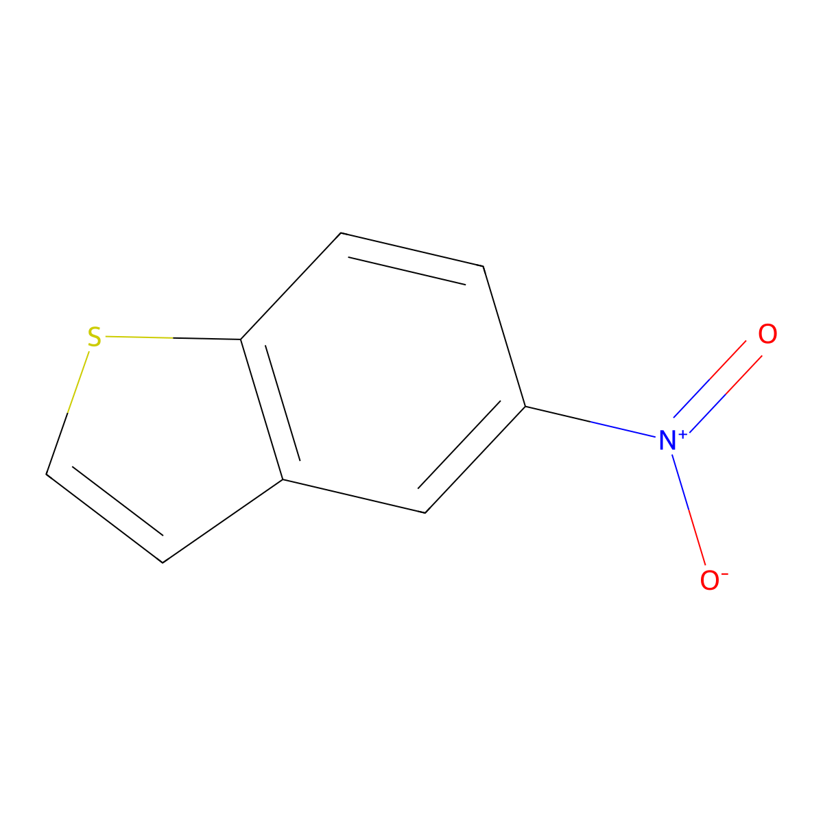 5-Nitro-1-benzothiophene molecular structure, CAS 4965-26-8
