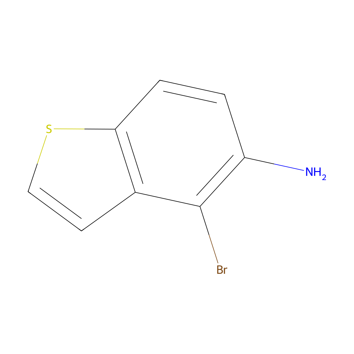 5-Amino-4-bromobenzothiophene molecular structure, CAS 4965-27-9